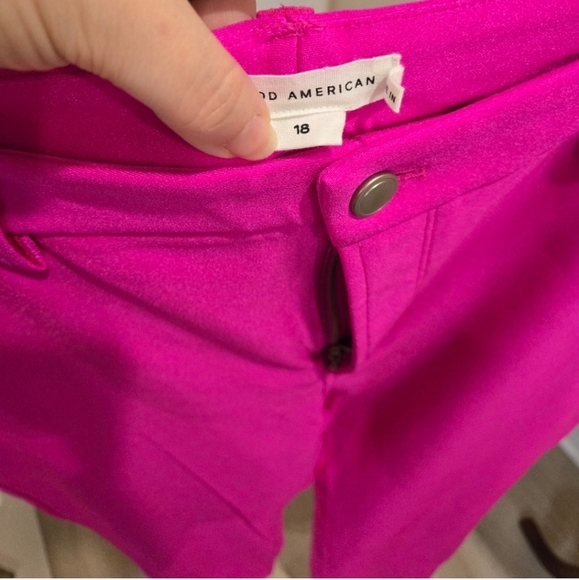 🍂🍁NWOT  SIZE 18 Good AMERICAN Waist High Shine Compression Leggings In Fuchsia - Picture 6 of 6